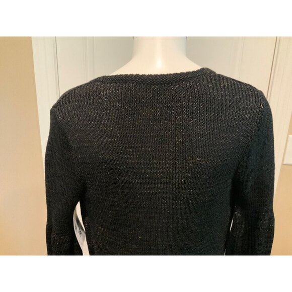 Elie Tahari Black & Brown Open Front Knit Cardigan, Size XS (US) - Picture 5 of 8